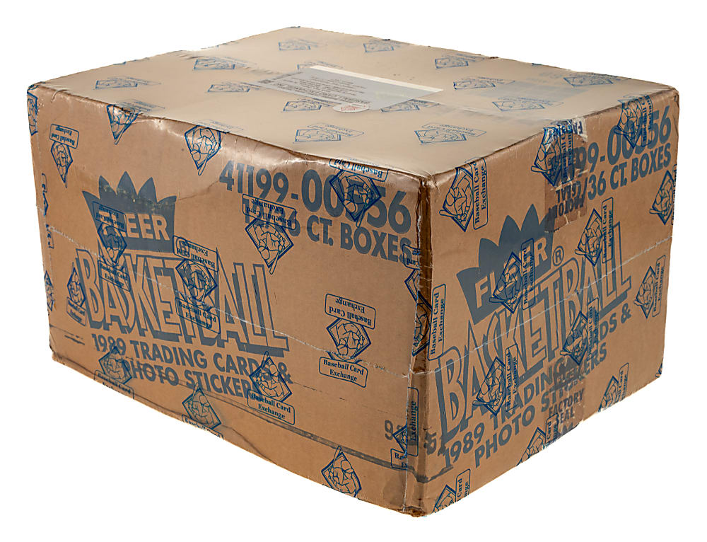 1989-1990 Fleer Basketball Factory-Sealed Unopened Wax Box Case (12 Boxes) - BBCE