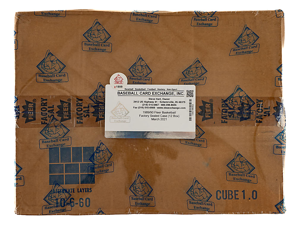 1989-1990 Fleer Basketball Factory-Sealed Unopened Wax Box Case (12 Boxes) - BBCE