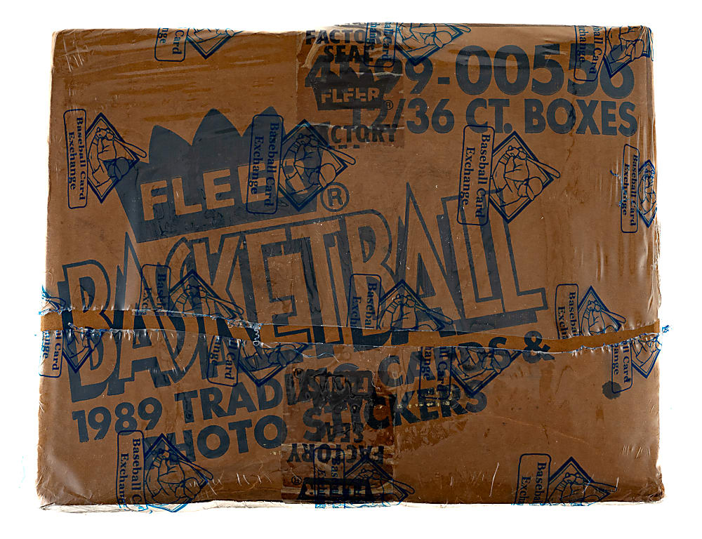 1989-1990 Fleer Basketball Factory-Sealed Unopened Wax Box Case (12 Boxes) - BBCE