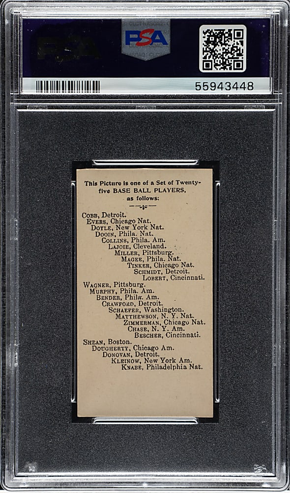 1909 E102 Anonymous "Set of 25" Honus Wagner Throwing PSA Authentic