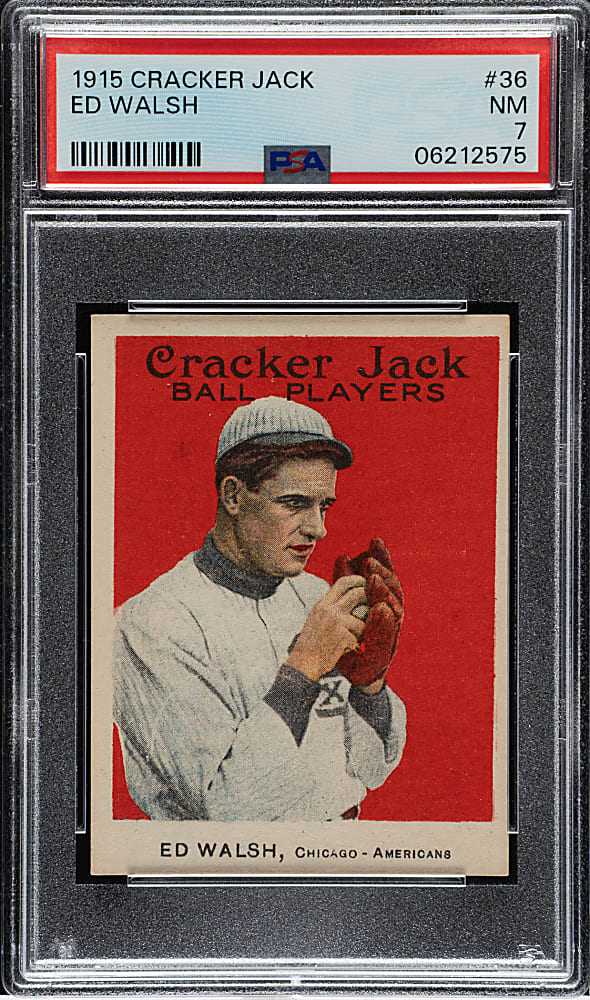 1915 E145 Cracker Jack #36 Ed Walsh PSA NM 7