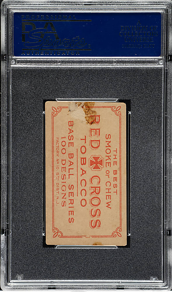 1910-1912 T215 Red Cross Tobacco (Type 1) Zack Wheat PSA GOOD 2