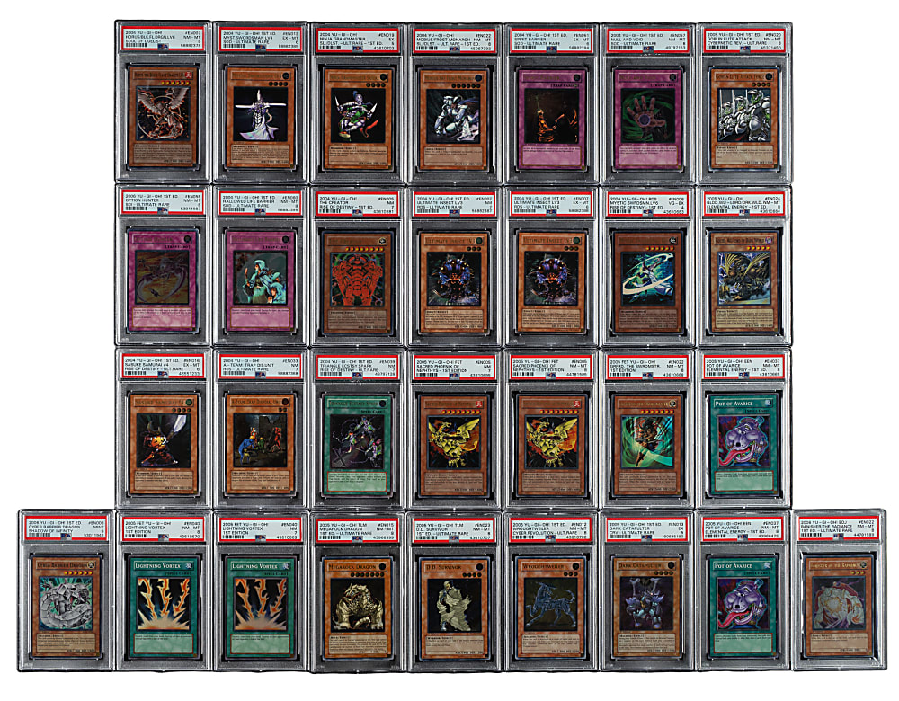 2004 to 2006 Yu-Gi-Oh! GX Era Super, Ultra, and Ultimate Rare Holographic PSA-Graded Collection (34)