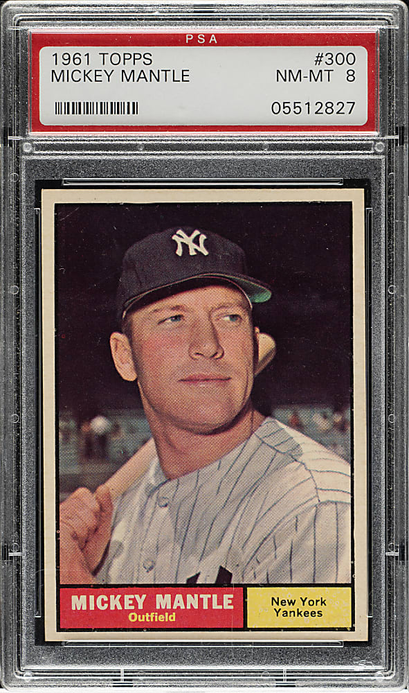1961 Topps #300 Mickey Mantle PSA NM-MT 8
