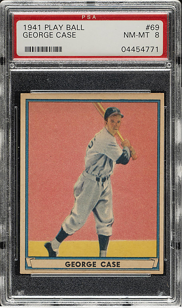 1941 R336 Play Ball #69 George Case PSA NM-MT 8