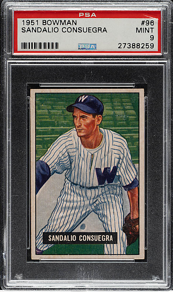 1951 Bowman #96 Sandalio Consuegra PSA MINT 9