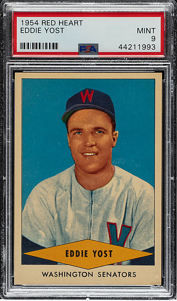 1954 Red Heart Dog Food Eddie Yost PSA MINT 9 - Highest Graded!
