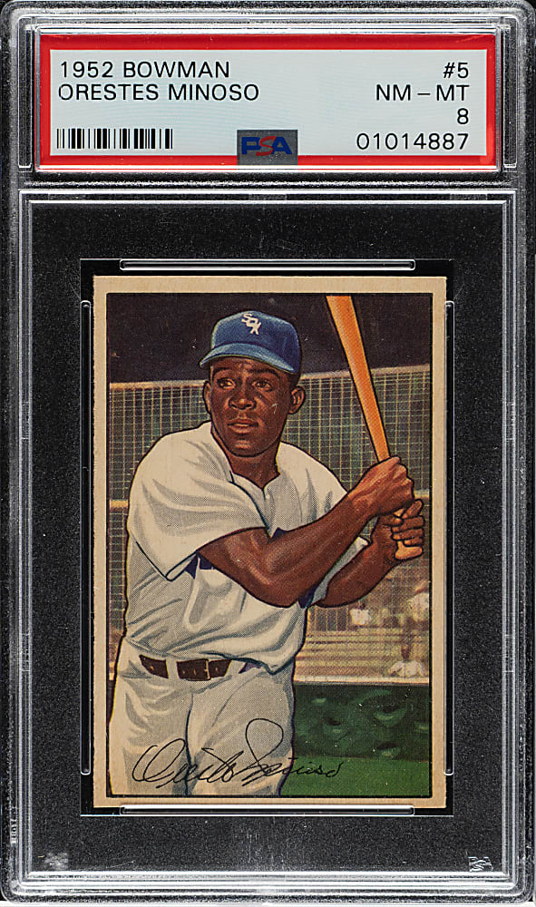 1952 Bowman #5 Orestes Miñoso Rookie PSA NM-MT 8