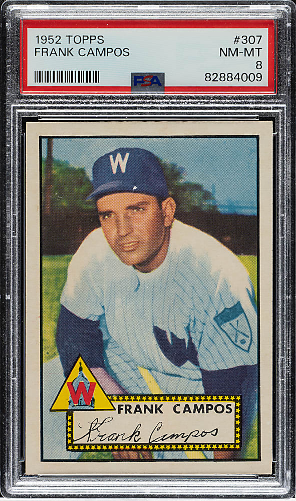 1952 Topps #307 Frank Campos PSA NM-MT 8