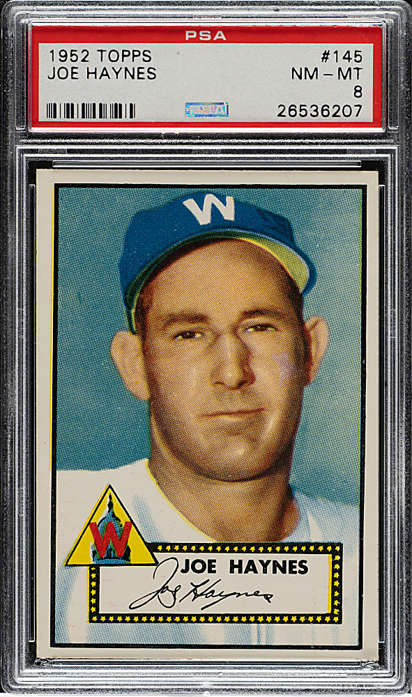 1952 Topps #145 Joe Haynes PSA NM-MT 8