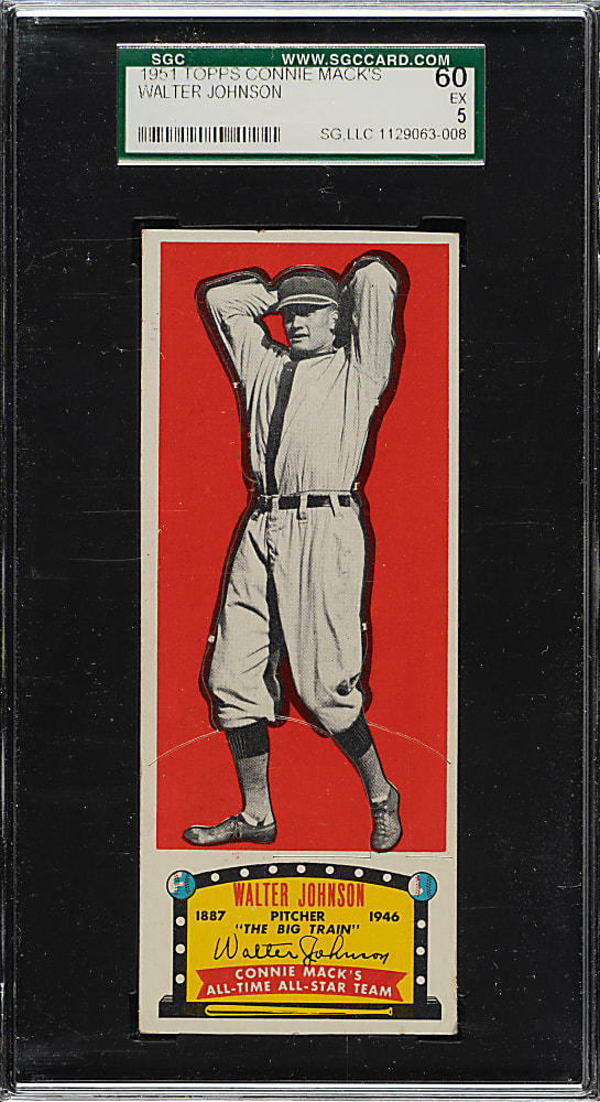 1951 Topps Connie Mack's All-Stars Walter Johnson SGC EX 60