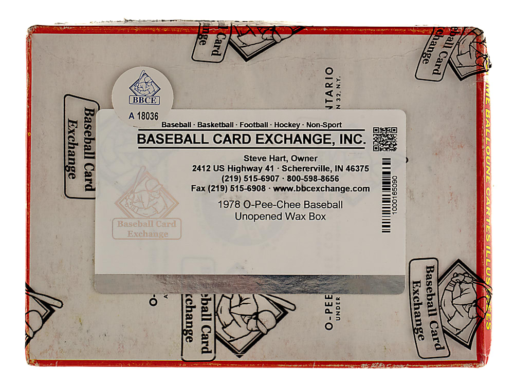 1978 O-Pee-Chee Unopened Wax Box (36 Packs) - BBCE