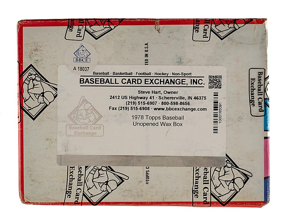 1978 Topps Unopened Wax Box (36 Packs) - BBCE