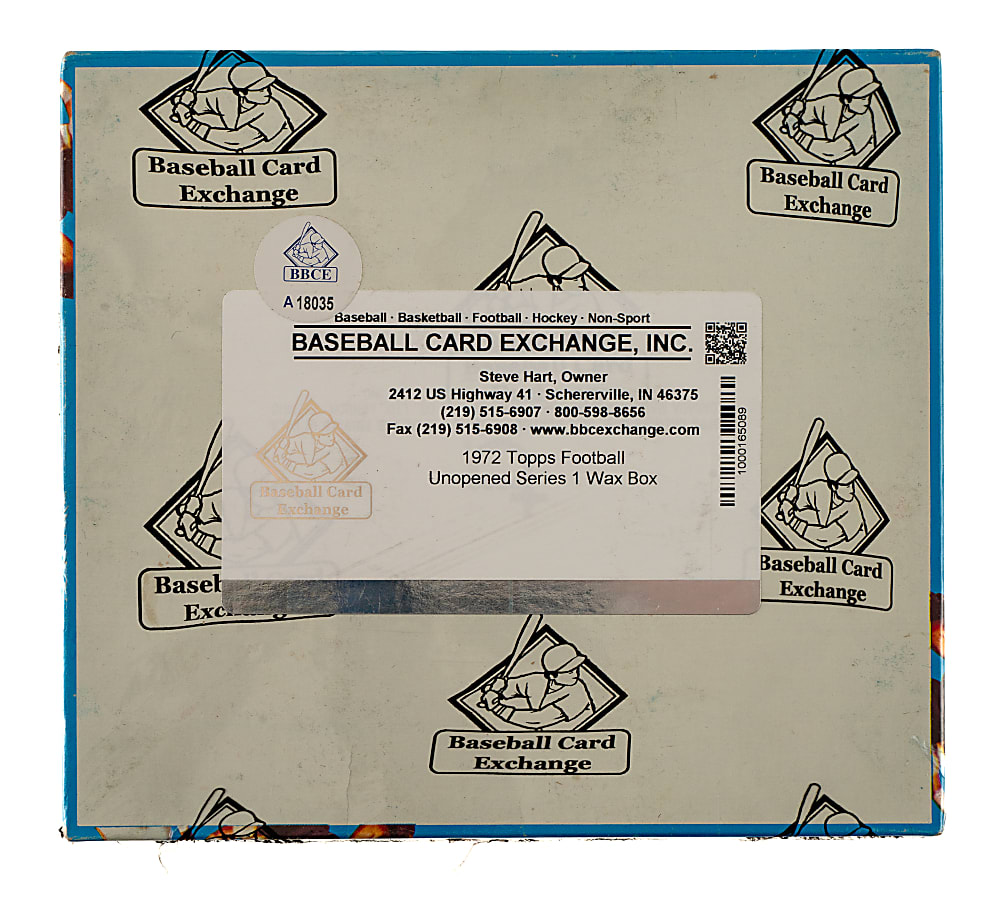 1972 Topps Football First Series Unopened Wax Box (24 Packs) - BBCE