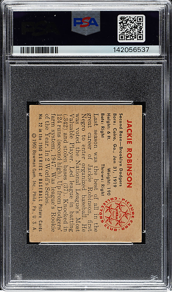 1950 Bowman #22 Jackie Robinson PSA VG-EX 4