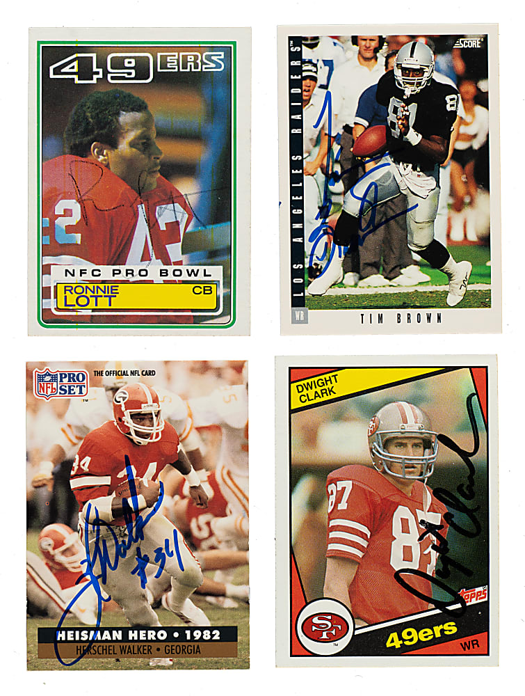Signed 1950 to 2020 Topps, Bowman, Score, and Philadelphia Football Collection (1,589) Including Tim Brown, Ronnie Lott, and Dan Fouts