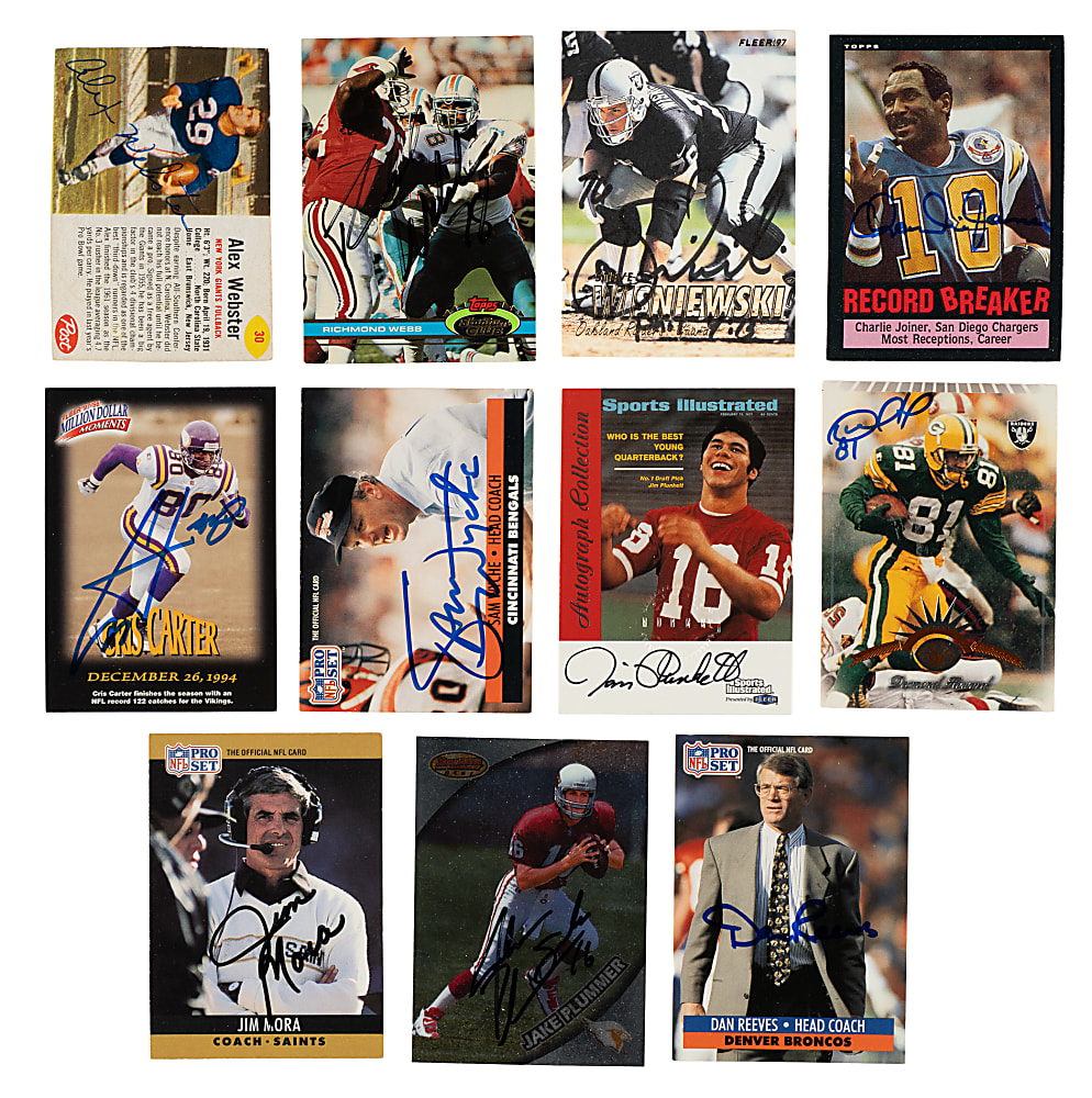 Signed 1950 to 2020 Topps, Bowman, Score, and Philadelphia Football Collection (1,589) Including Tim Brown, Ronnie Lott, and Dan Fouts