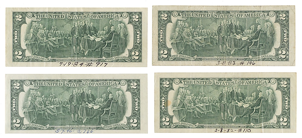 Celebrities and Sports Hall of Famers and Stars Signed $2 Bill Collection (29)