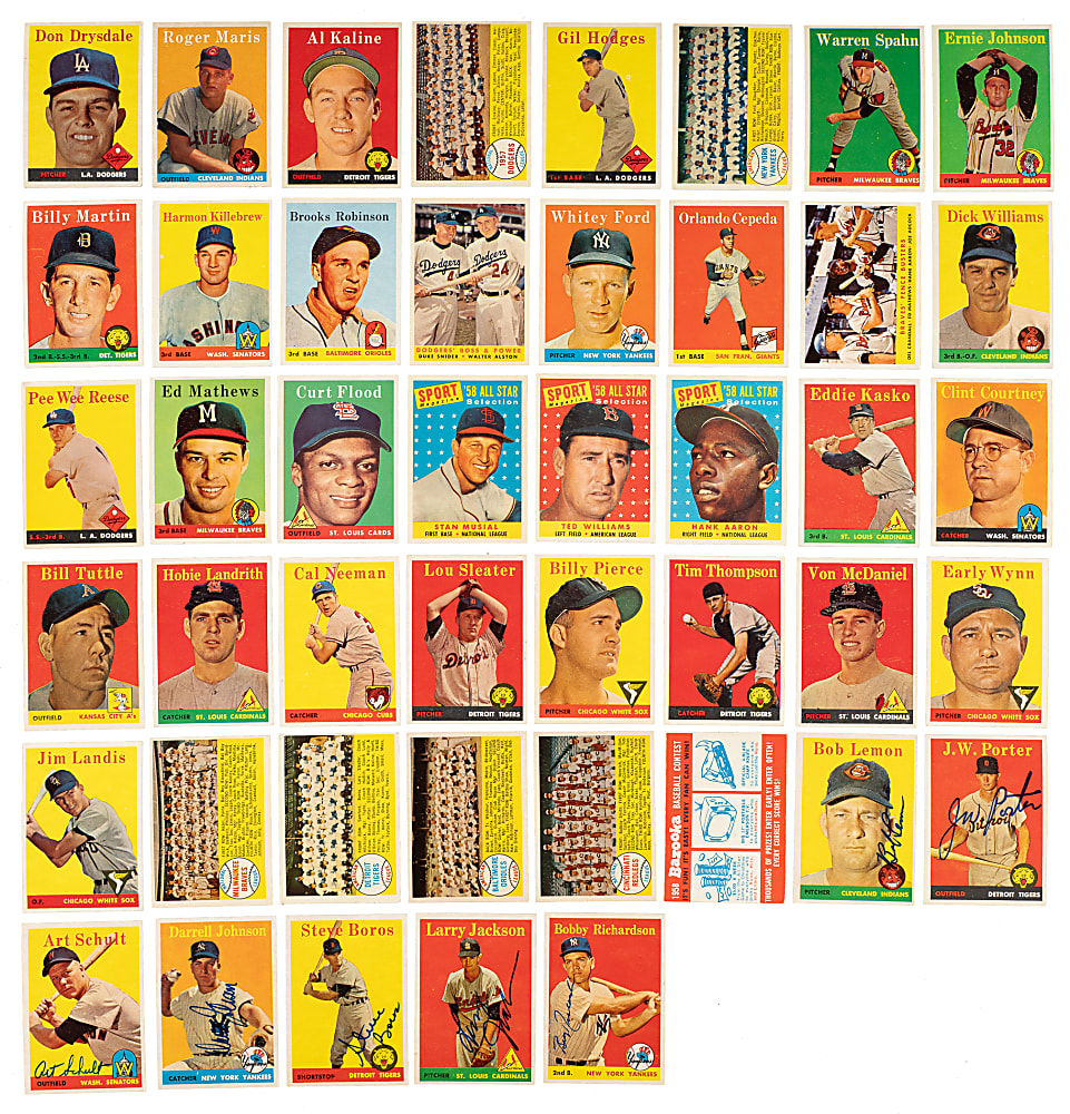 1958 Topps Complete Master Set (535) Including 66 PSA- and SGC-Graded Cards