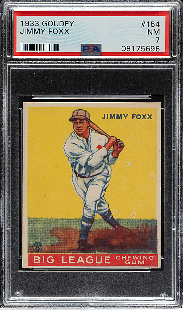 1933 R319 Goudey #154 Jimmy Foxx PSA NM 7