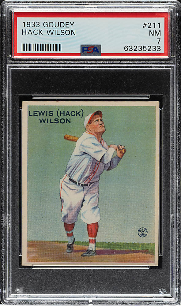 1933 R319 Goudey #211 Hack Wilson PSA NM 7