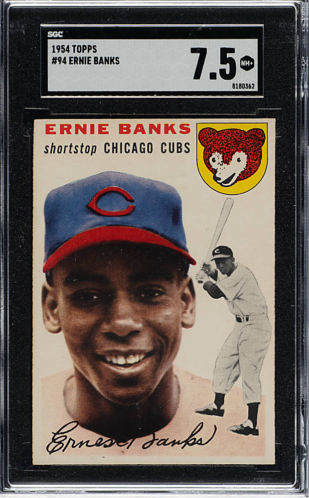 1954 Topps #94 Ernie Banks Rookie SGC NM+ 7.5