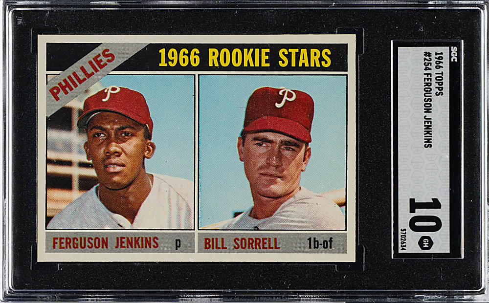 1966 Topps #254 Fergie Jenkins Rookie SGC GEM MINT 10 - 1 of 3!