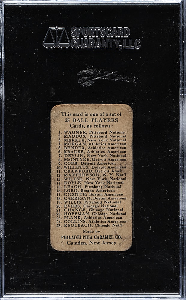 1909 E95 Philadelphia Caramel Christy Mathewson SGC GOOD 30