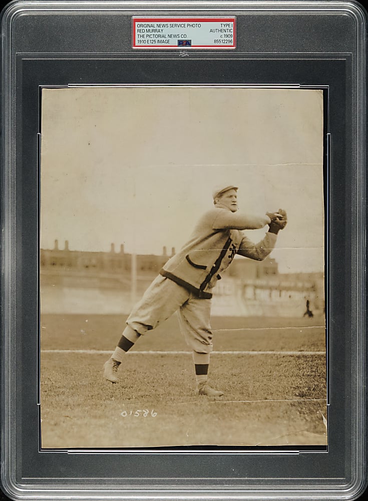 Circa 1909 Red Murray Original Pictorial News Photograph PSA/DNA Type I - Image Used for 1910 E125 Card