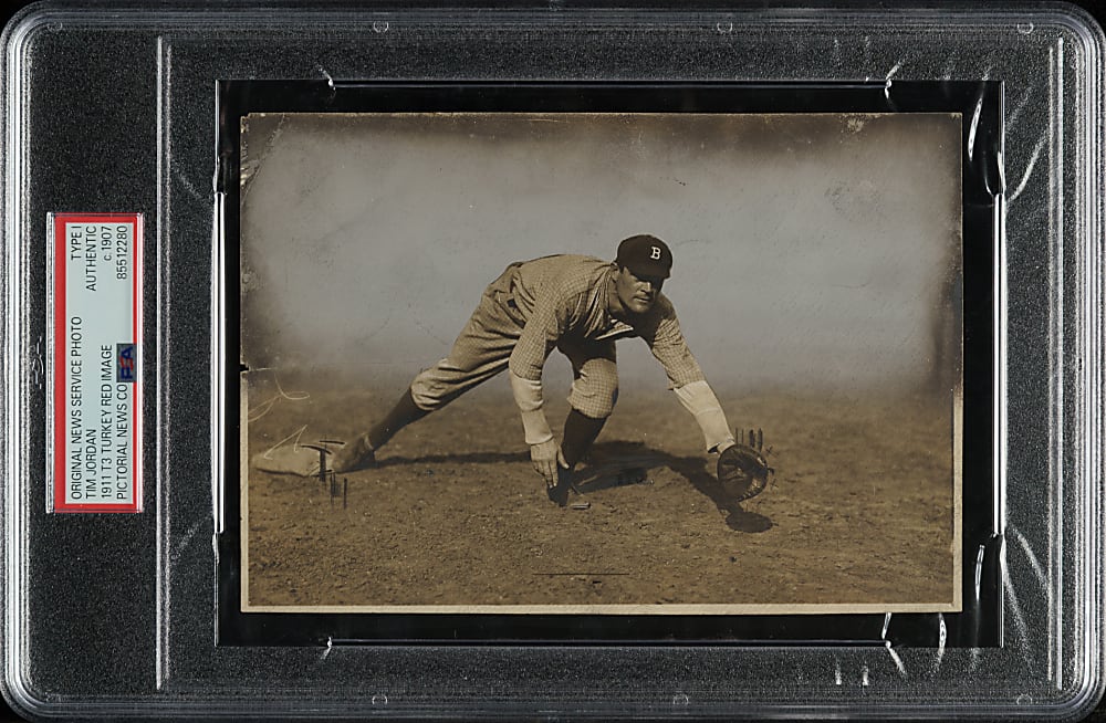 Circa 1907 Tim Jordan Original Pictorial News Photograph PSA/DNA Type I - Image Used for 1911 T3 Turkey Red Card