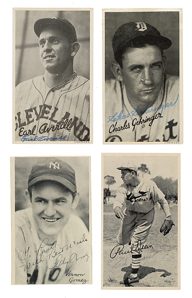 1936 R313 National Chicle "Fine Pen" and R314 Goudey "Wide Pen" Premiums Collection (48) Including 19 Signed Cards