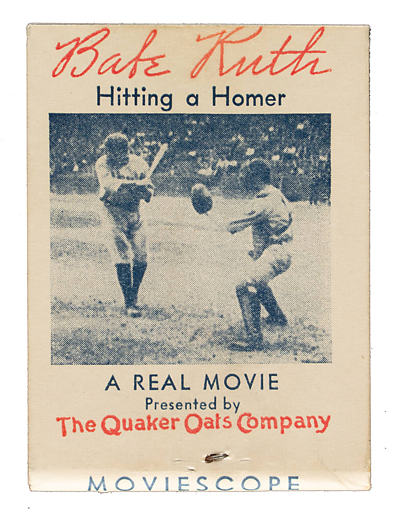 1934 Quaker Oats "Babe Ruth Hitting a Homer/Fielding" Flip Book