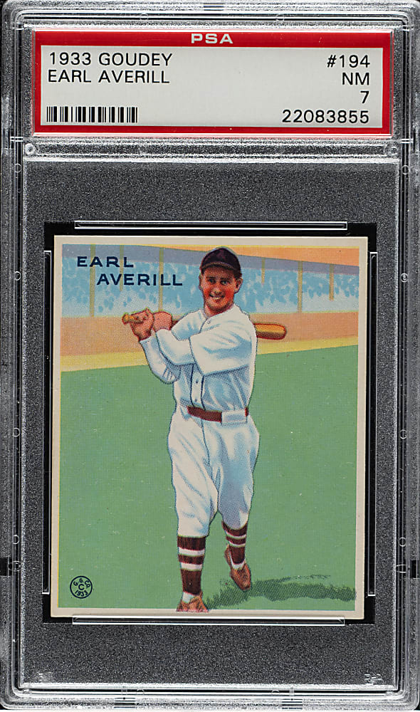 1933 R319 Goudey #194 Earl Averill PSA NM 7