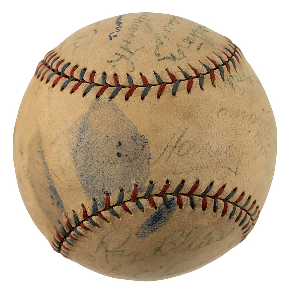 1926 St. Louis Cardinals World Champions Team-Signed Baseball with Hornsby, Bottomley, and Southworth - JSA - From the Urban Shocker Collection
