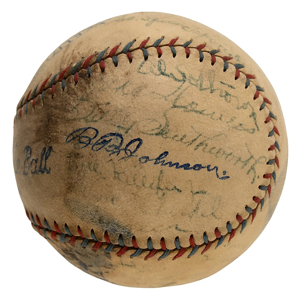 1926 St. Louis Cardinals World Champions Team-Signed Baseball with Hornsby, Bottomley, and Southworth - JSA - From the Urban Shocker Collection