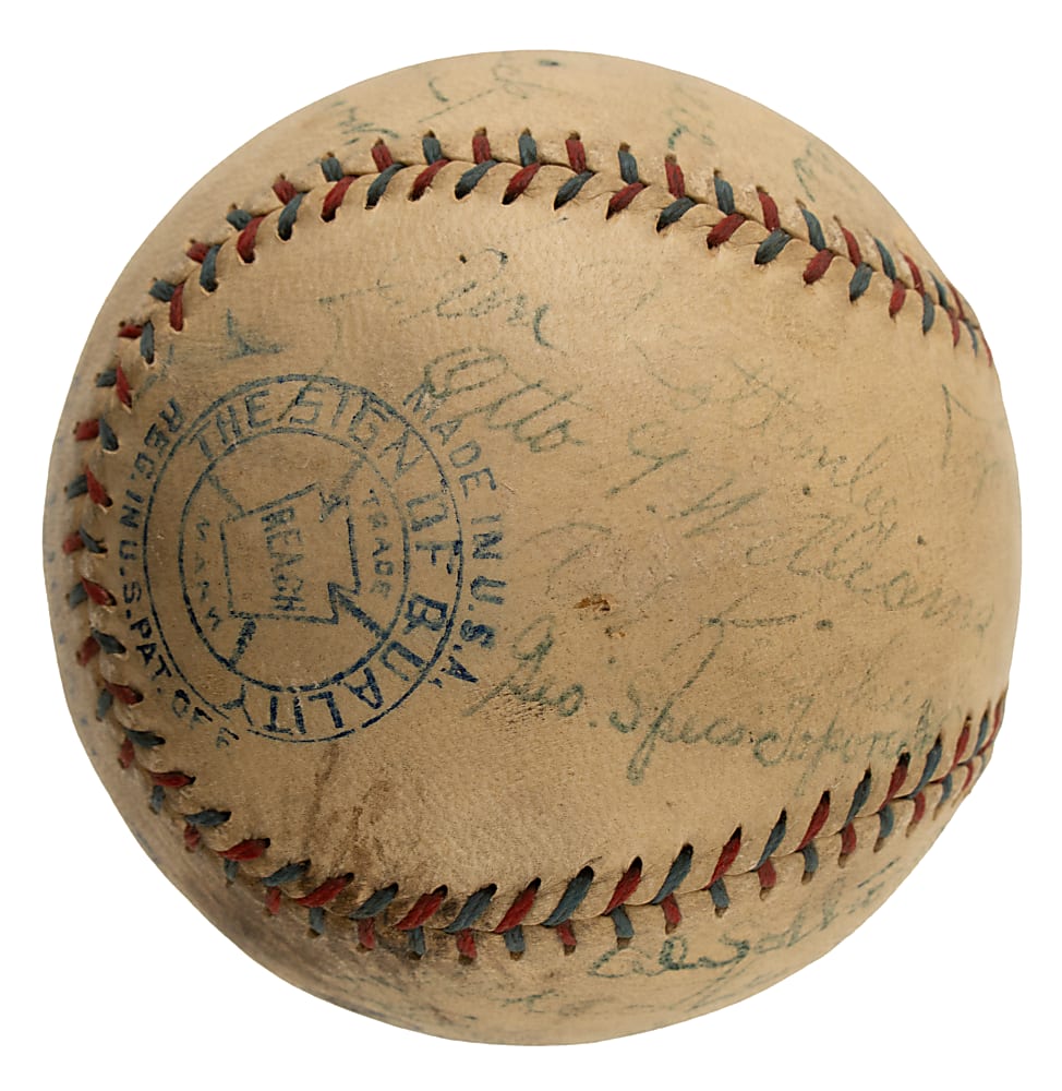 1926 St. Louis Cardinals World Champions Team-Signed Baseball with Hornsby, Bottomley, and Southworth - JSA - From the Urban Shocker Collection