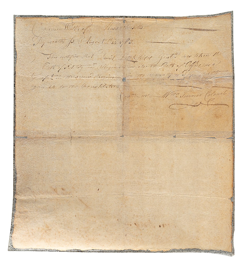 1783 John Hancock Signed Military Appointment - JSA