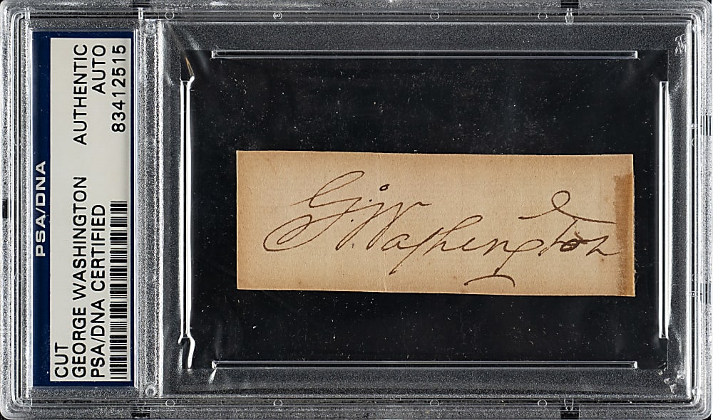George Washington Cut Signature - PSA/DNA