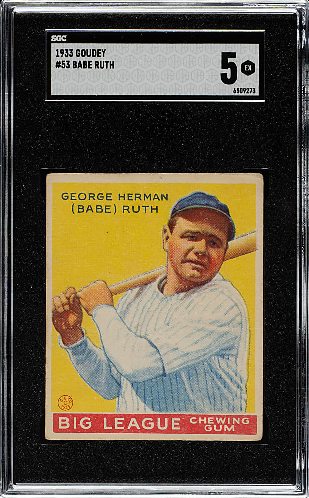 1933 R319 Goudey #53 Babe Ruth SGC EX 5