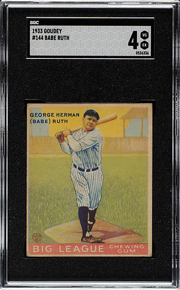 1933 R319 Goudey #144 Babe Ruth SGC VG/EX 4