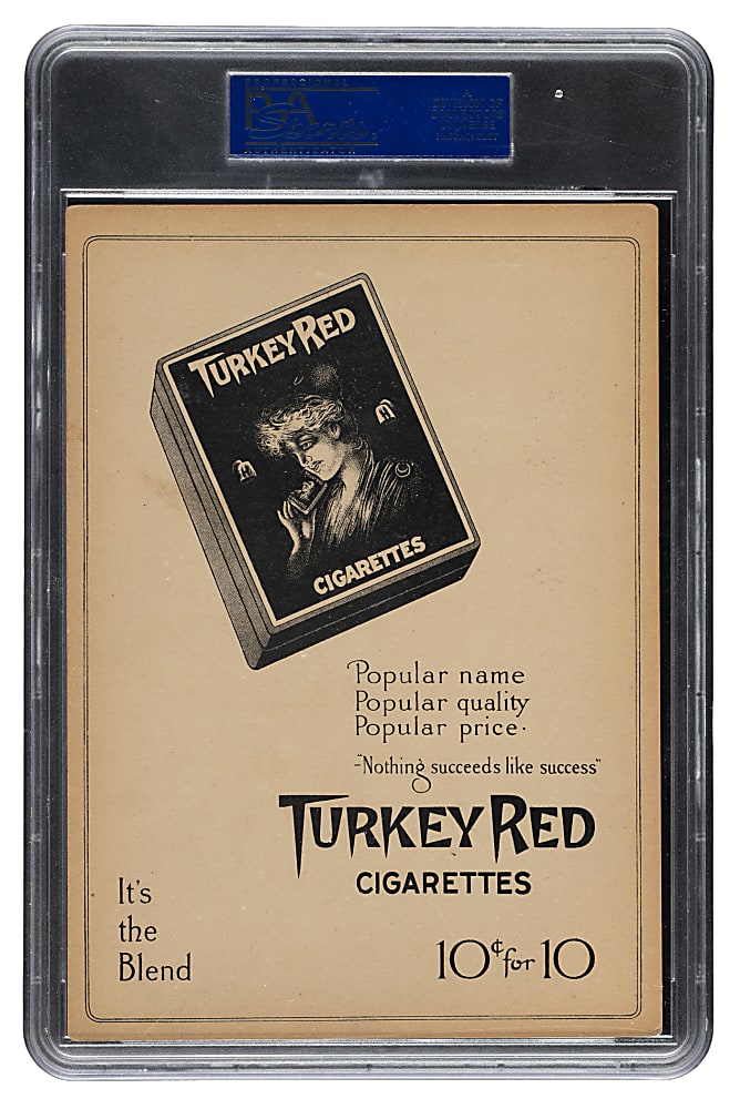 1911 T3 Turkey Red #78 Home Run Baker PSA VG-EX 4 - Advertising Back