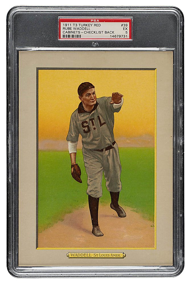1911 T3 Turkey Red #39 Rube Waddell PSA EX 5