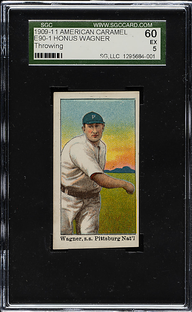1909-1911 E90-1 American Caramel Honus Wagner Throwing SGC EX 60