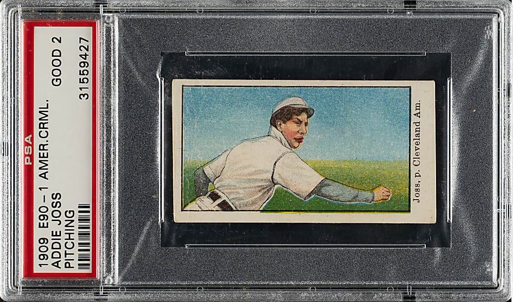 1909-1911 E90-1 American Caramel Addie Joss Pitching PSA GOOD 2