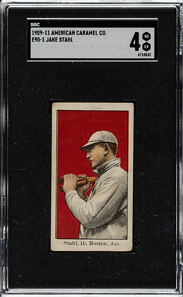1909-1911 E90-1 American Caramel Jake Stahl SGC VG/EX 4