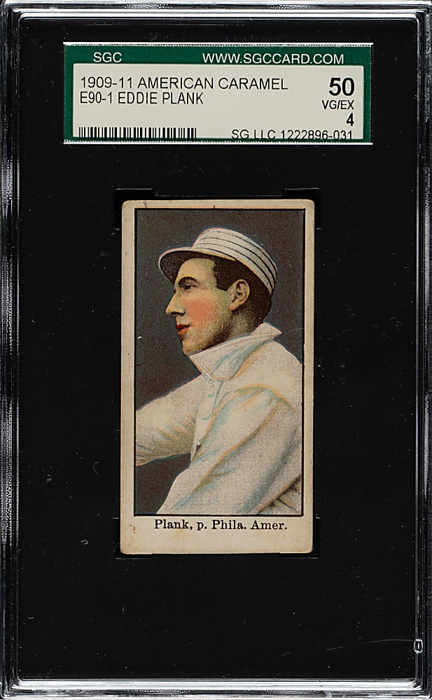 1909-1911 E90-1 American Caramel Eddie Plank SGC VG/EX 50