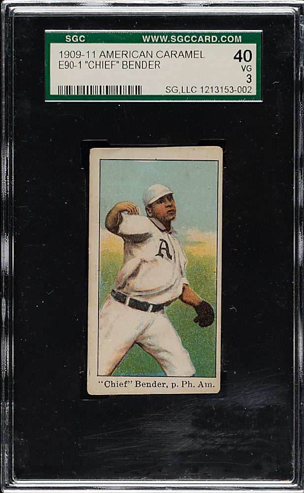 1909-1911 E90-1 American Caramel Chief Bender SGC VG 40