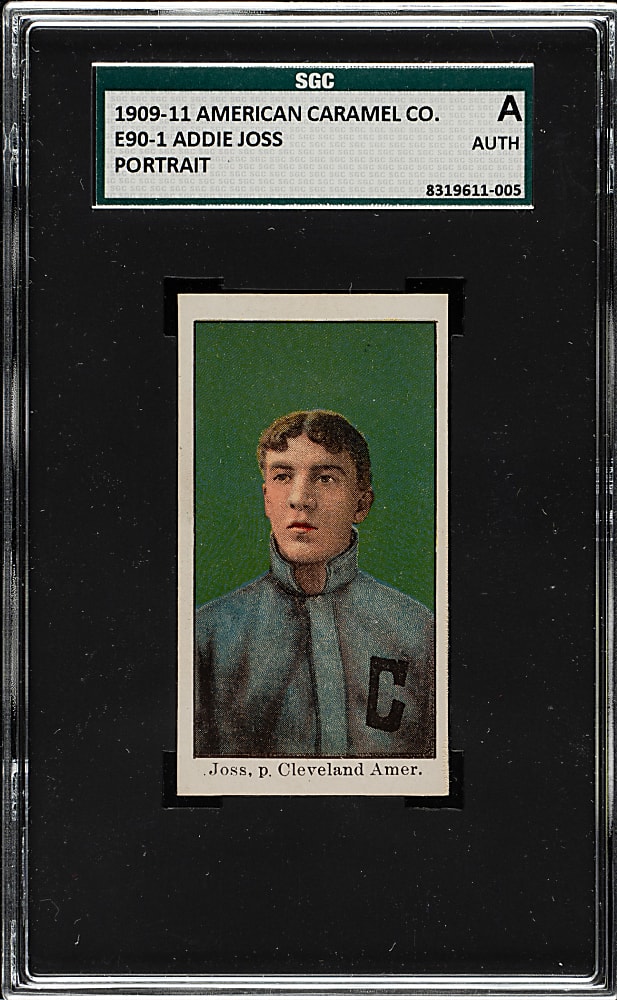 1909-1911 E90-1 American Caramel Addie Joss Portrait SGC Authentic