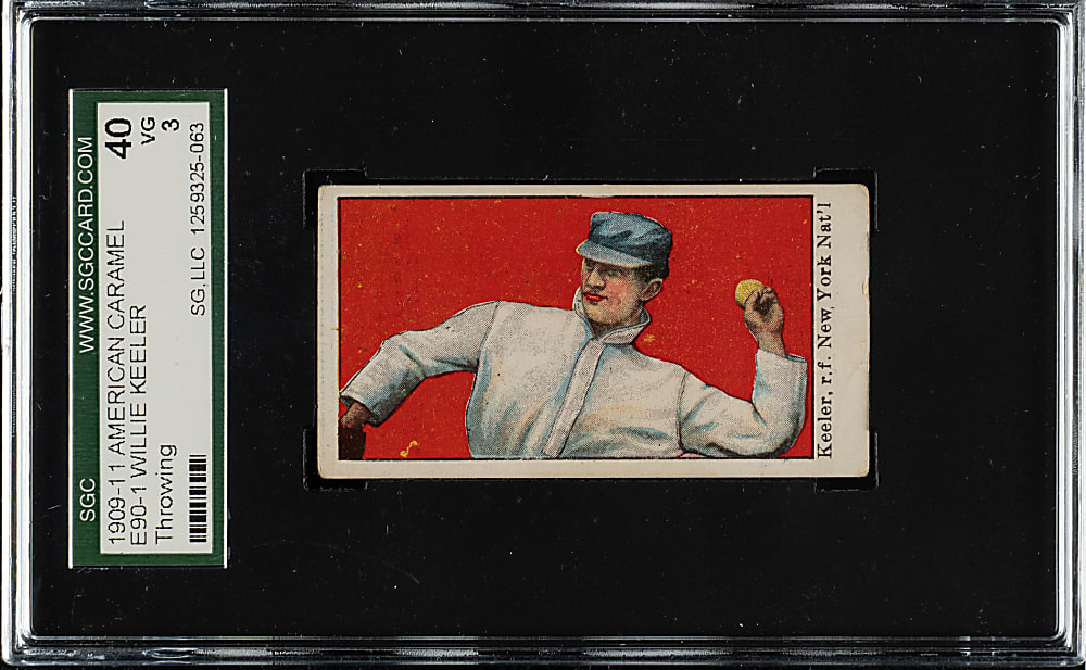 1909-1911 E90-1 American Caramel Willie Keeler Throwing SGC VG 40