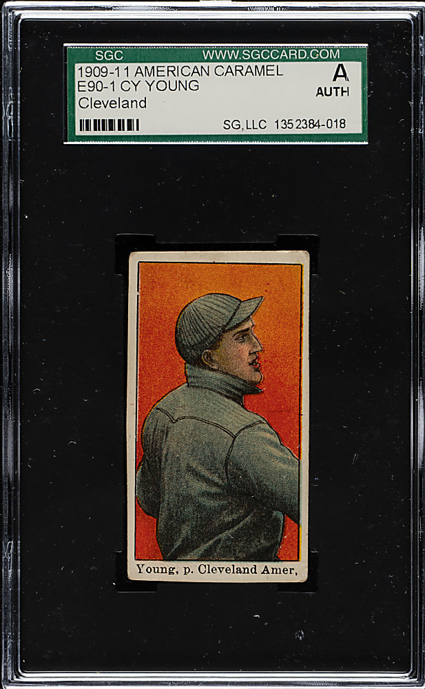 1909-1911 E90-1 American Caramel Cy Young Cleveland SGC Authentic
